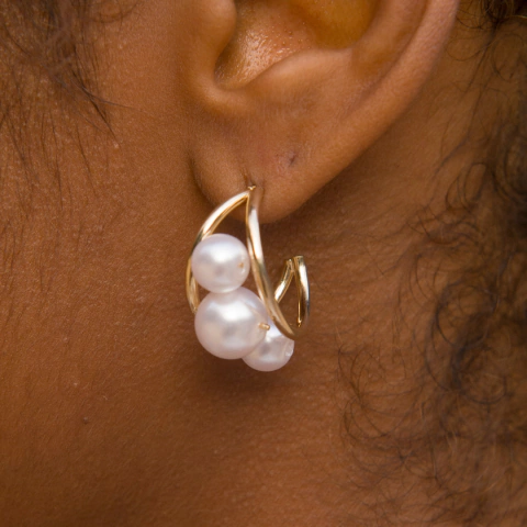 Brinco Pérolas Grande