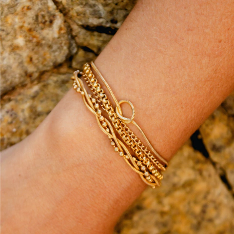 Pulseira Nó Dourada