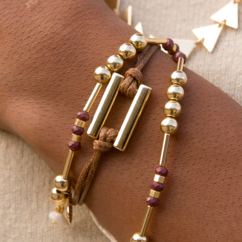 Pulseira Travessão Couro - comprar online