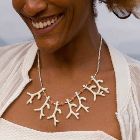 Colar Quadradinha Algas