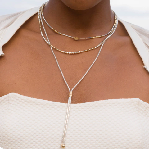 Colar Triplo Gravata Duo