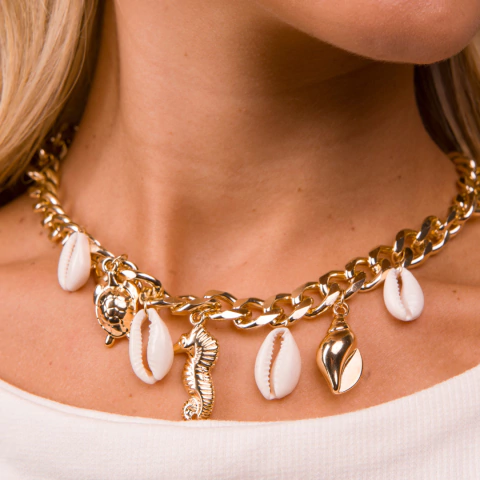 Colar Pingentes Fundo Do Mar