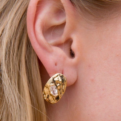 Brinco Orgânico Pedra