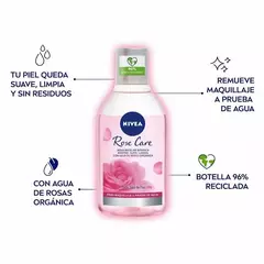 Agua Micelar Bifásica Nivea Rose Care