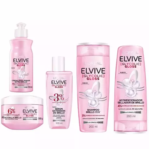 Kit para el cabello Elvive Acido Glicólico Loreal