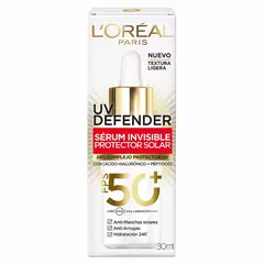 Protector solar UV Defender Serum Invisible L'Oréal Paris caja