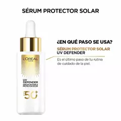 Protector solar UV Defender Serum Invisible L'Oréal Paris modo de uso