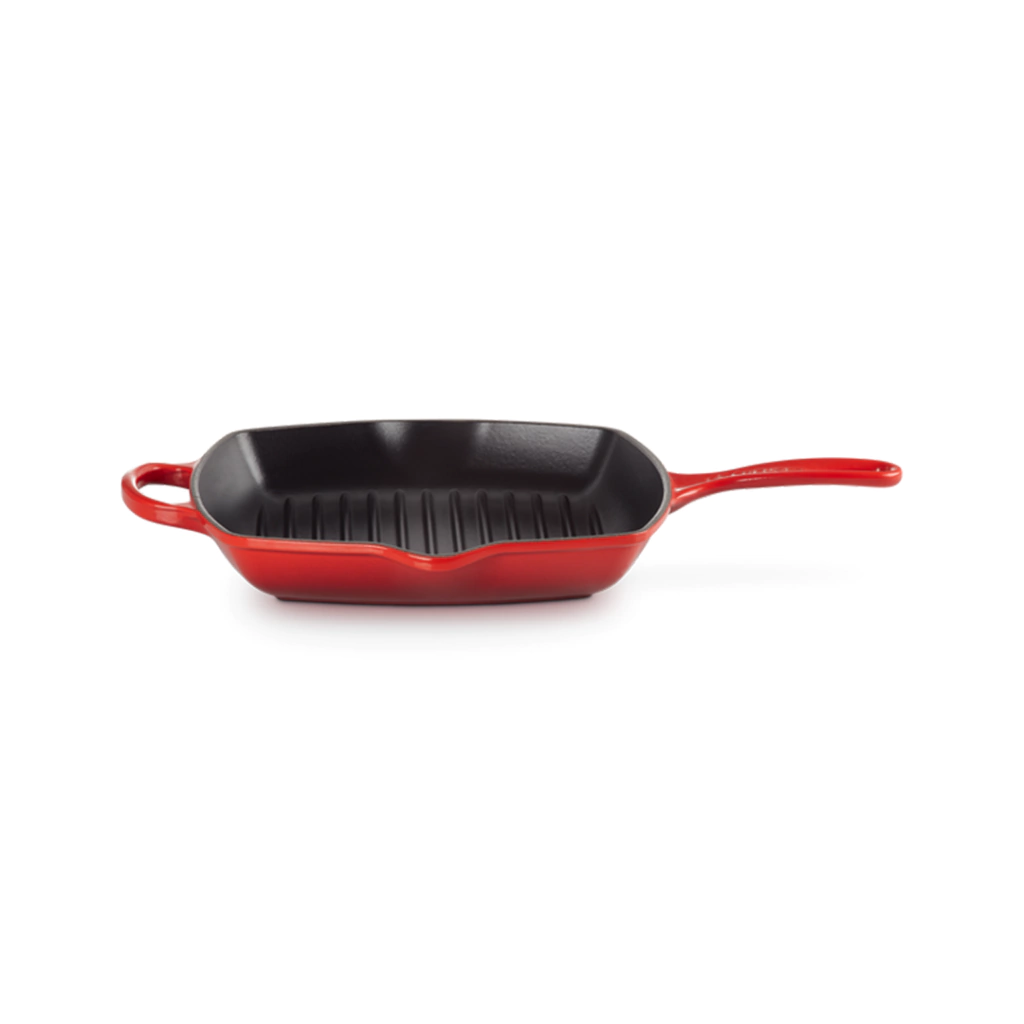 Sartén skillet cuadrada grill de hierro fundido cereza