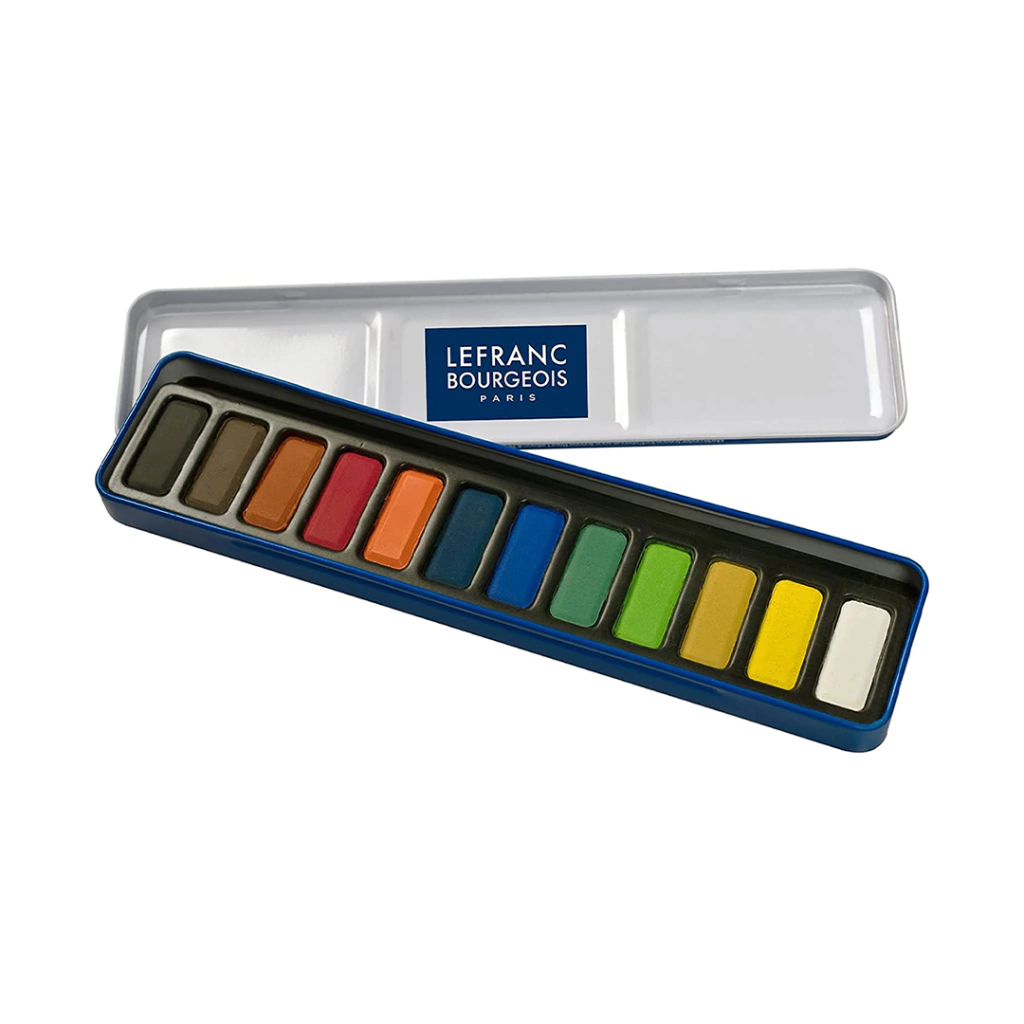 Set de Acuarelas 12 Colores Lefranc Bourgeois Importado