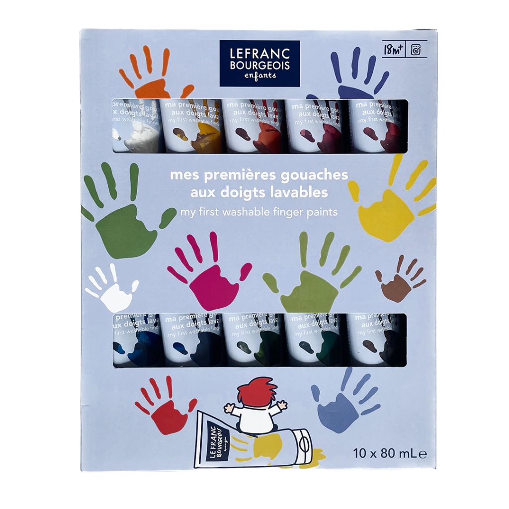10 Tubos Pinturas Lavables 80ml Lefranc Bourgeois Importado