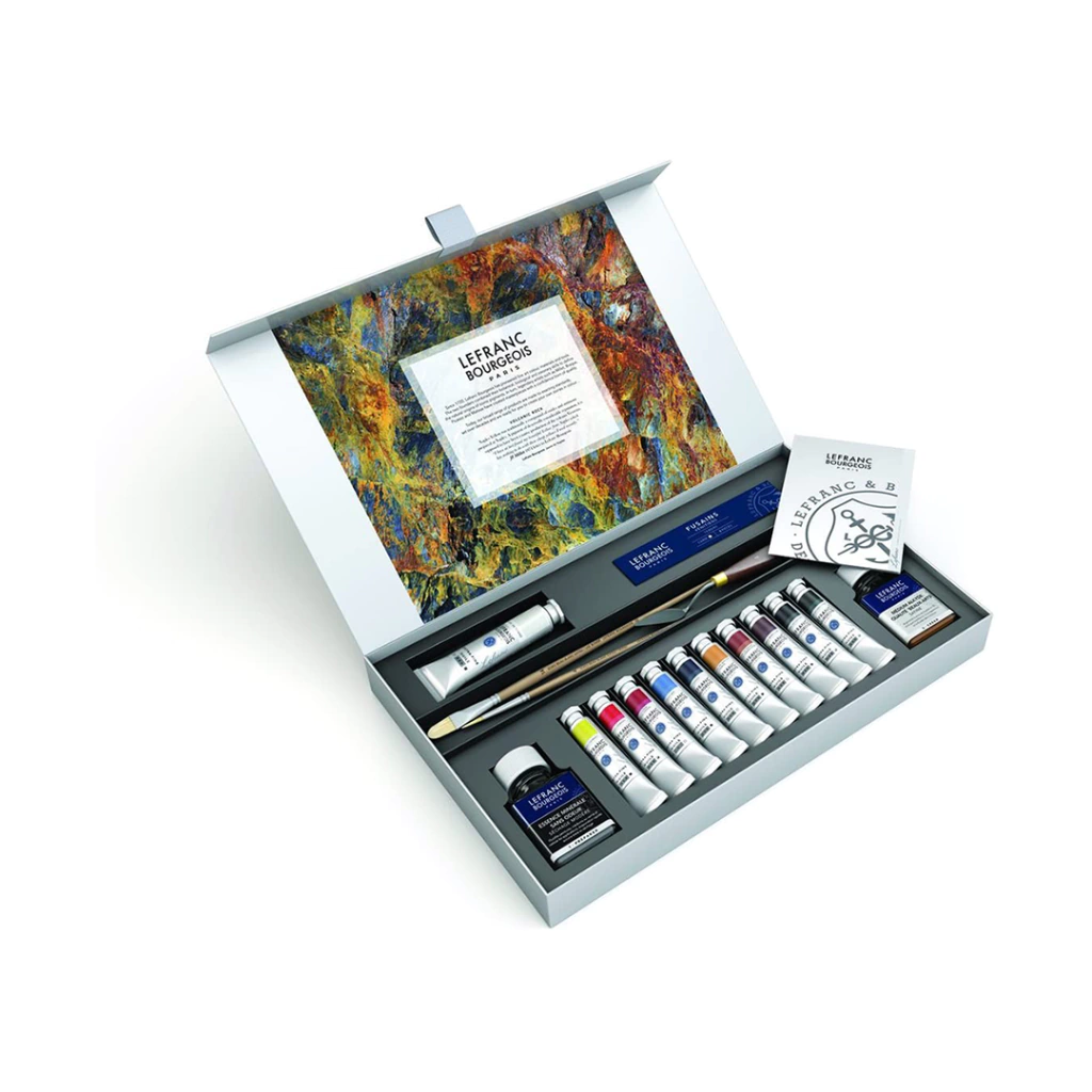 Caja De 11 Óleos Accesorios Lefranc Bourgeois Importada