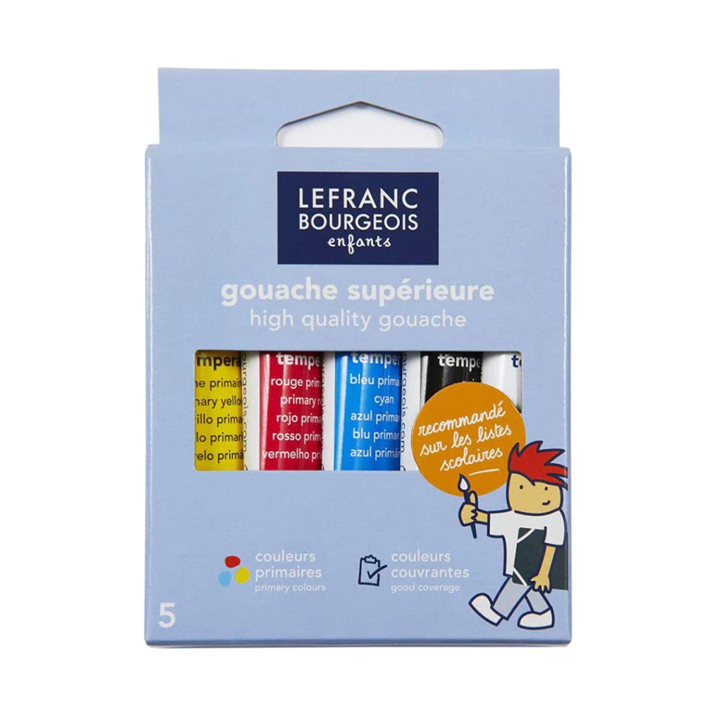 5 Tubos Pinturas Gouache Lavables 10ml Lefranc Bourgeois Importado