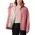 Jaqueta 3 em 1 Columbia Bugaboo III Fleece Interchange Feminina - Rosa - Jasper - Tudo para corrida de rua ou trilha, camping, esqui e MTB