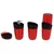 PROMO - KIT BANHEIROC/ 4 PEÇAS - VERMELHO TRANSLUCIDO (9005016) DE 89,90 POR 49,90