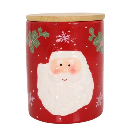 POTE NATALINO C/ TAMPO BAMBOO CERAMICA SPARK 10,5X10X13CM (9004082) - comprar online