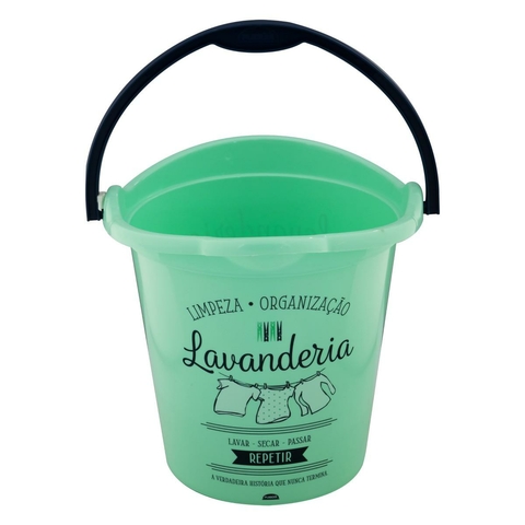 BALDE DE PLASTICO 12L COM ALÇA (LAVANDERIA) (PROMO)