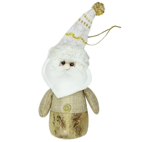 Peso para Porta Papai Noel Dourado 15cm