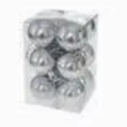 JG BOLA NATALINA 04CM C/12 PRATA (9012004)