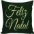 CAPA ALMOFADA NATAL VELUDO VERDE 50X50CM - FELIZ NATAL (9501003)