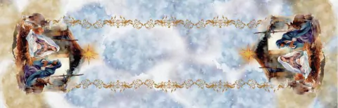 CAMINHO DE MESA NATAL PRESEPIO 46X143CM (9504001)