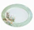 TRAVESSA OVAL VIDRO PASCOA COELHO LISTRAS VERDE 33X28CM (9505013)