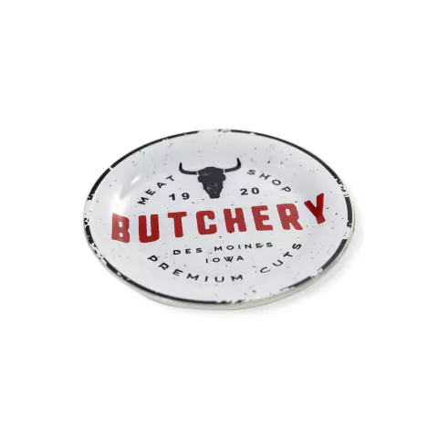 PRATO SOBREMESA CHURRASCO VIDRO BUTCHERY 18 CM