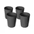 CJ C/04 COPOS PLASTICO PRETO 550ML (9004091)