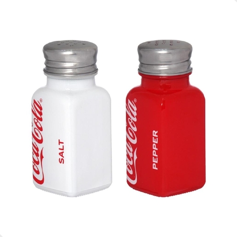 Jogo Saleiro e Pimenteiro Coca Cola 80ml