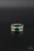 Anel de formatura verde md05 - Prata 925