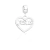 Berloque coração com Jesus - Prata 925