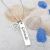 Colar personalizado com Pingente Placa com Nome e Pingente de Inicial - Prata 925