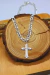 Pingente cruz pontilhada (M) - Prata 925 - comprar online