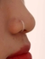 piercing de nariz argolinha detalhada - Prata 925 - comprar online