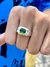 Anel de formatura verde md02 - Prata 925 - Pai das Pratas