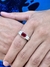 Anel de formatura vermelho md03 - Prata 925 na internet