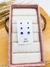 trio de brincos redondo - azul escuro - Prata 925 - loja online