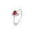 Anel love vermelho - prata 925