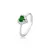 Anel love verde - prata 925