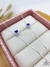 Conjunto ponto de amor azul caneta - Prata 925 - Pai das Pratas