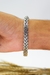 Pulseira de Prata Masculina - Palmeira Dupla 8mm 21cm Fecho Dragão - Prata 925