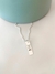 Colar personalizado Plaquinha Inicias e Coração - Prata 925