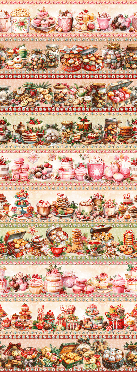 Barrado NATAL 2025 - SABOR NOBRE - 55cm X 1,50mts - Tecido Tricoline 100% Algodão - comprar online