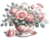 Kit com 10 decalques diversos - Coleção ROSAS CÁLIDAS - Canto que Encanta Tecidos