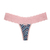 Tanga Fio Dental Estampada Microfibra com Renda na Cintura - loja online