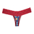 Tanga Fio Dental Estampada Microfibra com Renda na Cintura - Tiê Lingerie