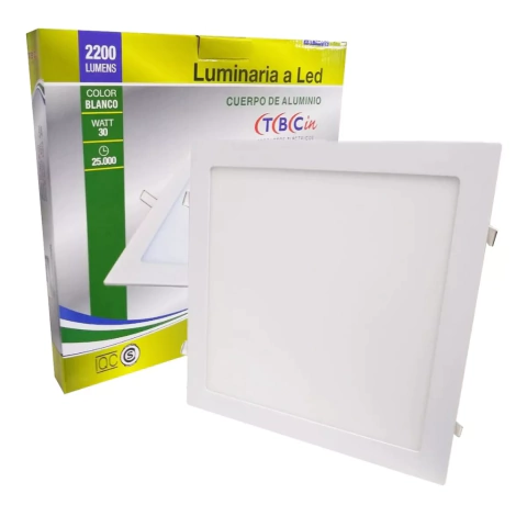 Artefacto Led Cuadrado 30w Para Embutir Color Blanco