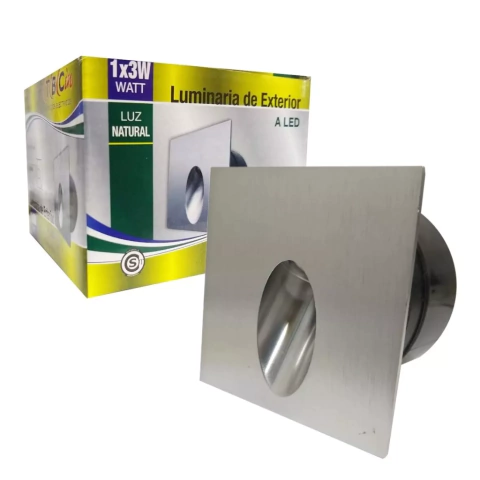 Luminaria Para Pasillos Y Escaleras Aluminio Cuadrado Tbcin