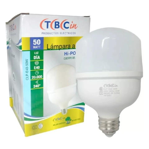 Lampara Galponera Led Alta Potencia E40 50w Hi Power Tbcin - comprar online