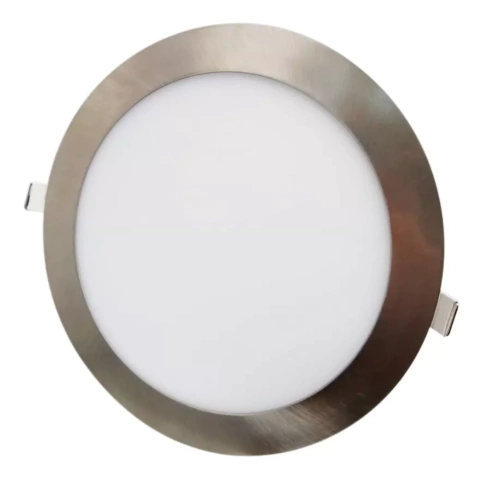 Panel Led Circular 20w Para Embutir Color Plateado - comprar online