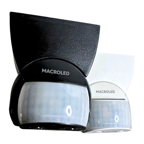 Sensor de Movimiento Regulable Pared Negro Macroled IP65